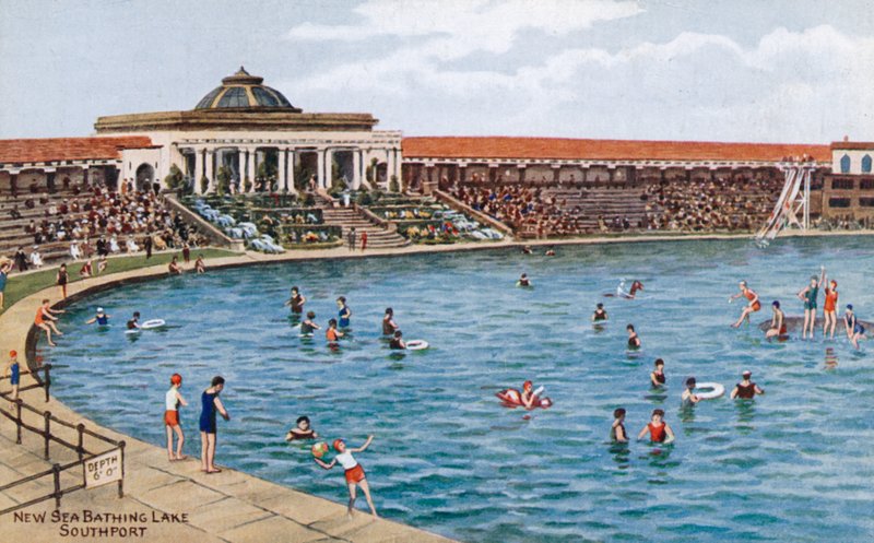 Új Tengeri Fürdőtó, Southport alkotó: Alfred Robert Quinton