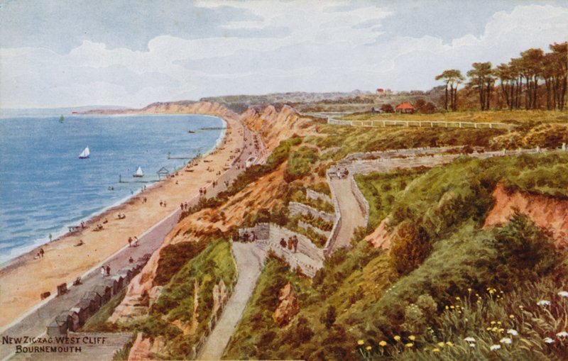 Új Zig-zag West Cliff, Bournemouth alkotó: Alfred Robert Quinton