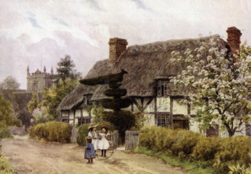 Norton, Evesham közelében, Worcester (színes litho) alkotó: Alfred Robert Quinton