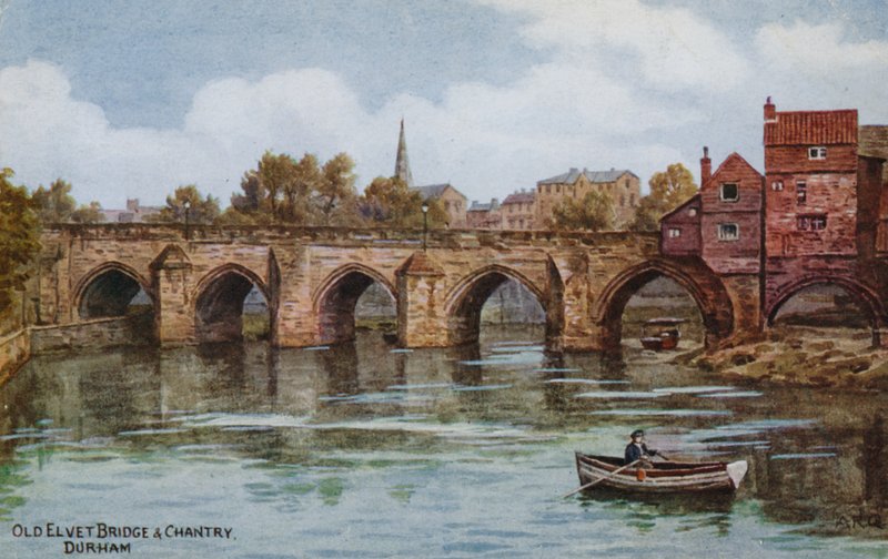 Old Elvet Bridge és Chantry, Durham alkotó: Alfred Robert Quinton