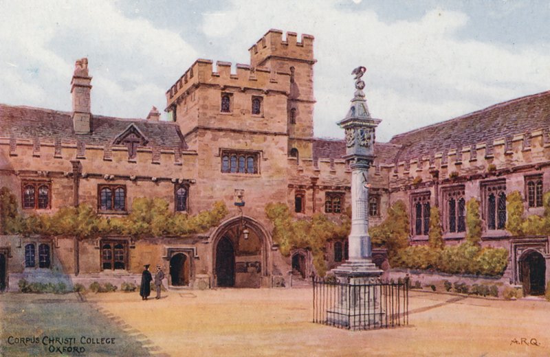 Oxford: Corpus Christi College, Oxford (színes litho) alkotó: Alfred Robert Quinton