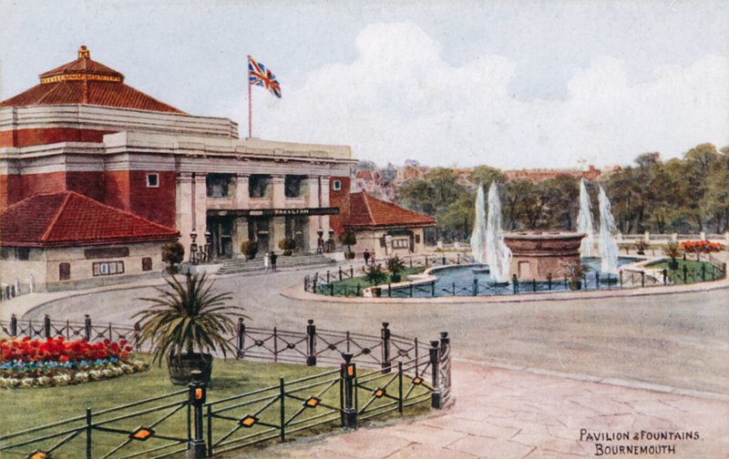 Pavilon és szökőkút, Bournemouth alkotó: Alfred Robert Quinton