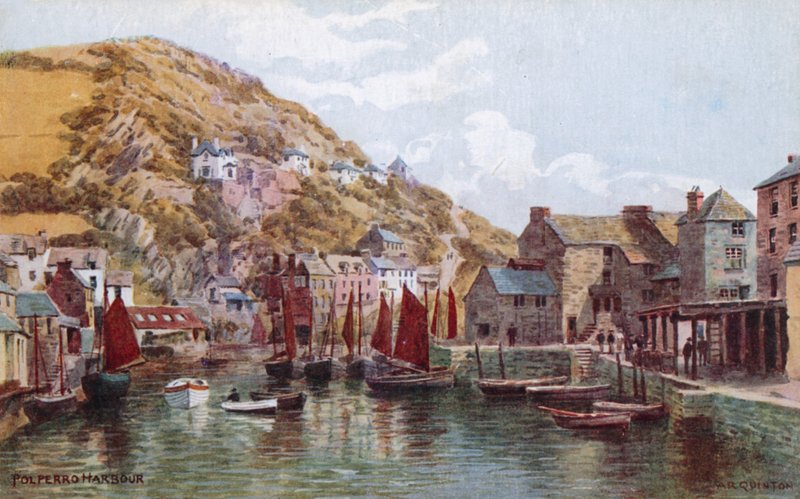 Polperro kikötője alkotó: Alfred Robert Quinton