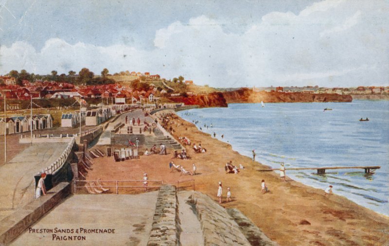 Preston Sands és sétány, Paignton alkotó: Alfred Robert Quinton