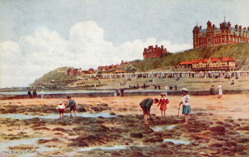 Sheringham, The Beach és Cliffs alkotó: Alfred Robert Quinton