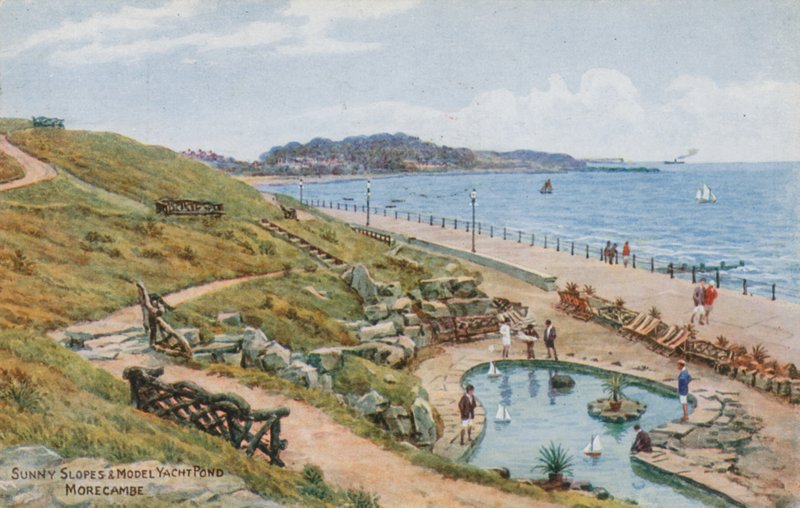 Sunny Slopes és Model Yacht Pond, Morecambe alkotó: Alfred Robert Quinton