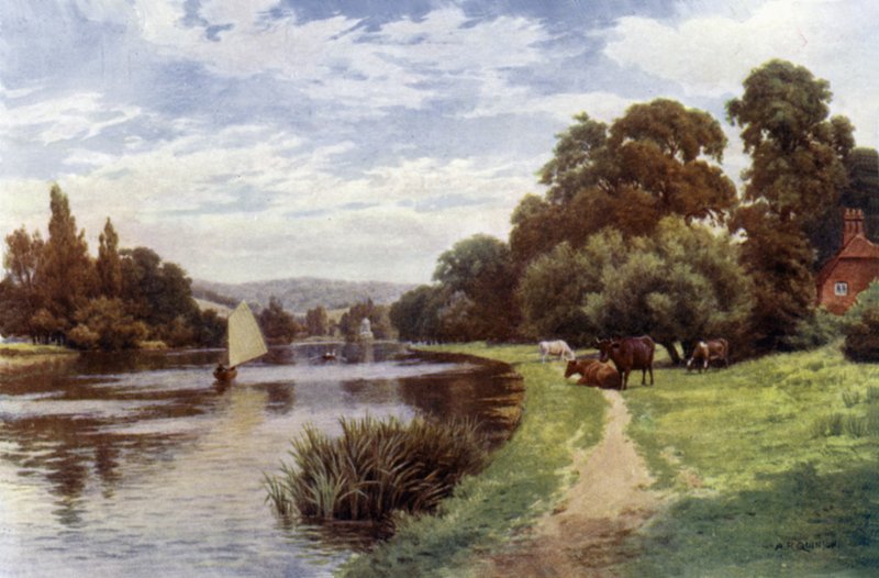 Temple Island, Henley közelében alkotó: Alfred Robert Quinton