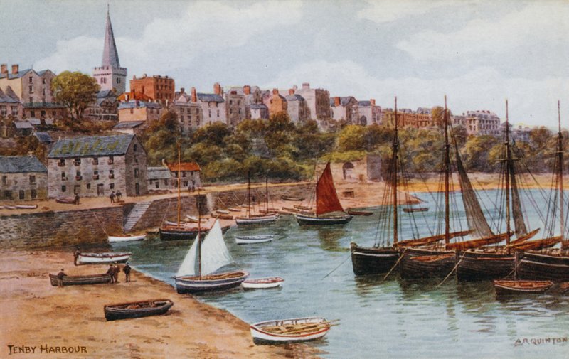 Tenby, kikötő alkotó: Alfred Robert Quinton