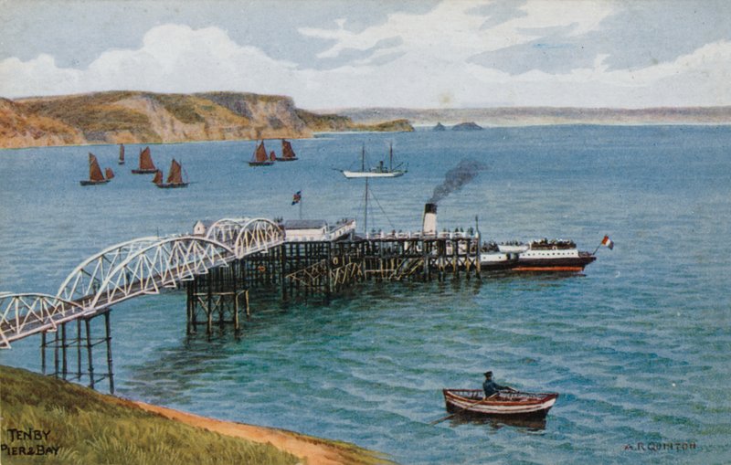 Tenby, móló és öböl alkotó: Alfred Robert Quinton