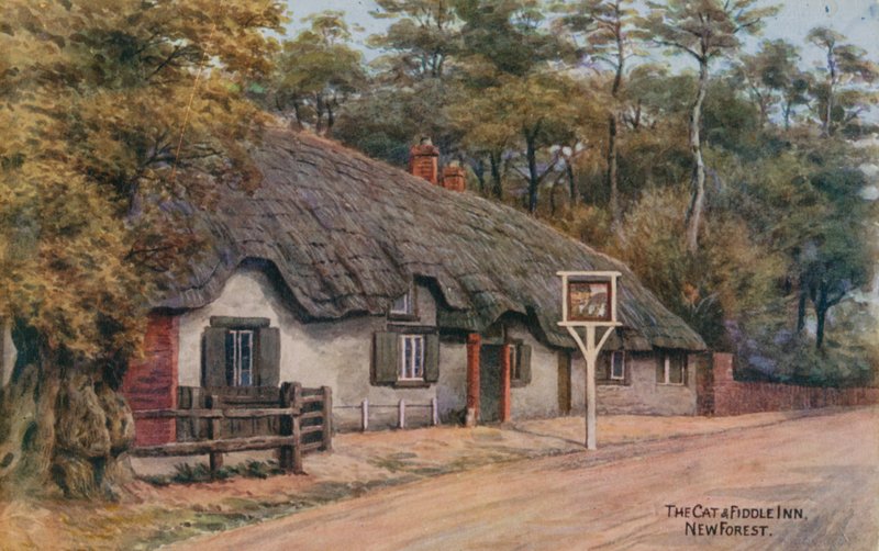 The Cat and the Fiddle Inn, New Forest alkotó: Alfred Robert Quinton