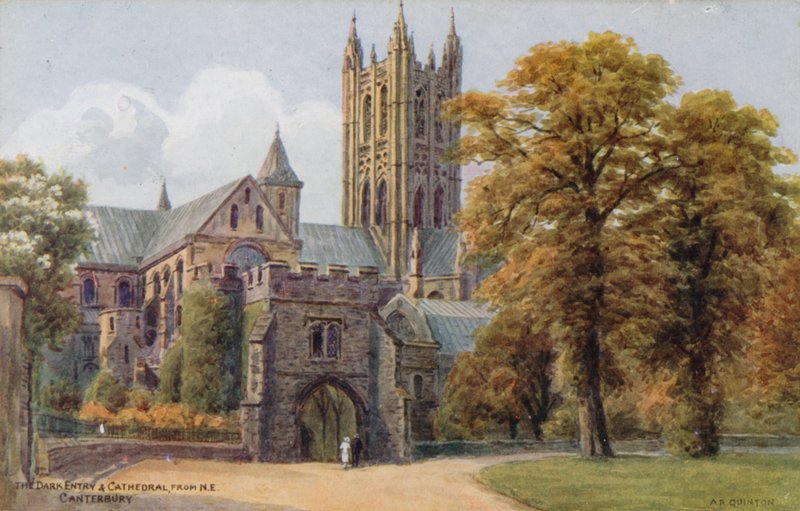 The Dark Entry und Cathedral, É K-ből, Canterburyből alkotó: Alfred Robert Quinton