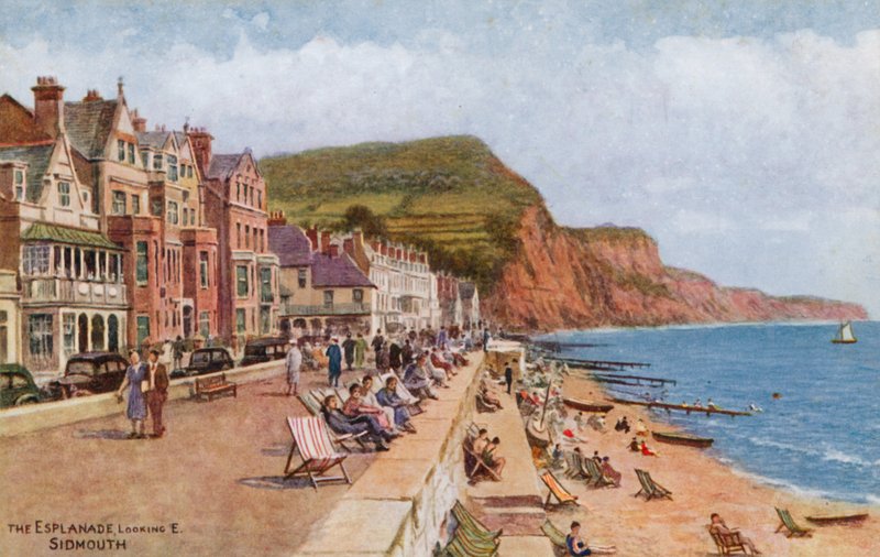 Az Esplanade, K-re néz, Sidmouth alkotó: Alfred Robert Quinton