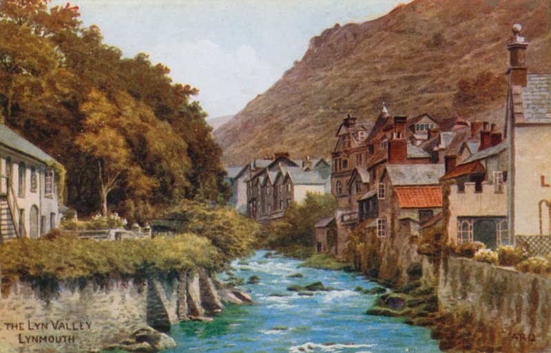 A Lyn-völgy, Lynmouth alkotó: Alfred Robert Quinton