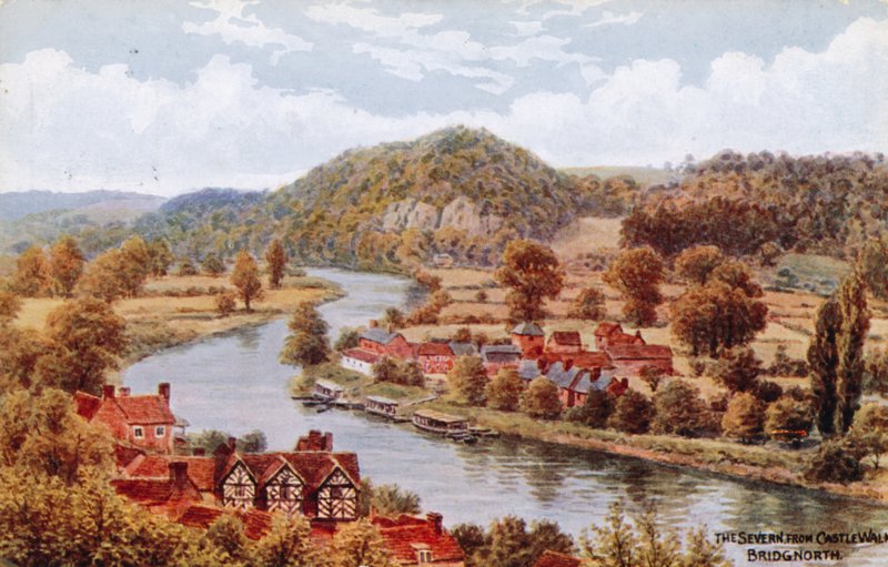 A Severn, a Castle Walk, Bridgnorth felől alkotó: Alfred Robert Quinton