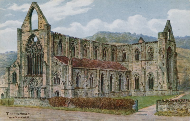 Tintern Abbey, délnyugatról alkotó: Alfred Robert Quinton