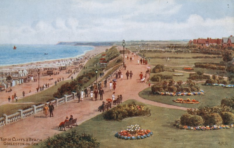 A sziklák teteje és a tengerpart, Gorleston-on-Sea alkotó: Alfred Robert Quinton