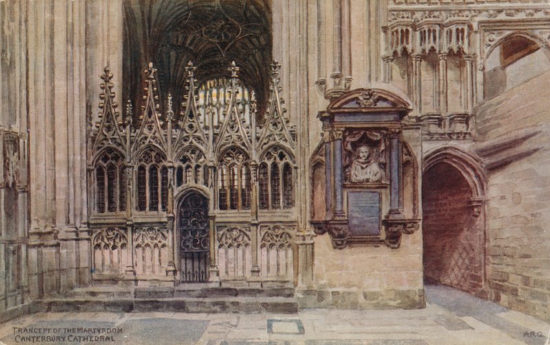 A mártíromság tranceptje, Canterbury katedrálisa alkotó: Alfred Robert Quinton