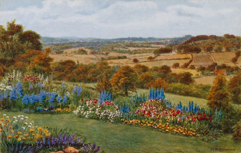 Kilátás egy Kentizmus kertből, Goudhurst alkotó: Alfred Robert Quinton