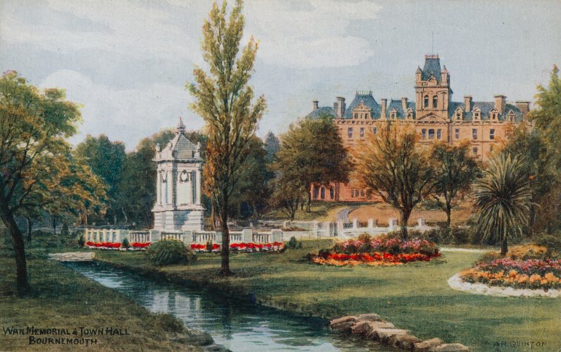 Háborús emlékmű és városháza, Bournemouth alkotó: Alfred Robert Quinton
