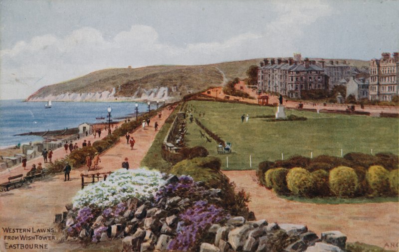 Western Lawns, a Wish Towerből, Eastbourne alkotó: Alfred Robert Quinton