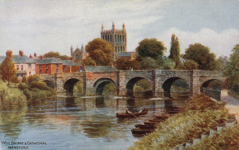 Wye híd és katedrális, Hereford alkotó: Alfred Robert Quinton