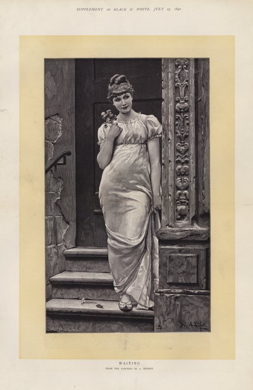 Várakozás (litho) alkotó: Alfred Seifert