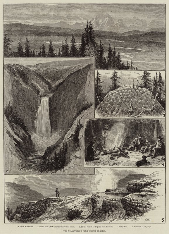 Yellowstone Park, Észak-Amerika alkotó: Alfred W. Cooper