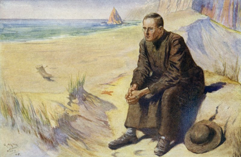 Damien atya, belga katolikus misszionárius, kiküldetésben a hawaii Molokai lepratelepén, 1873-1889 alkotó: Alfred Wallis Mills