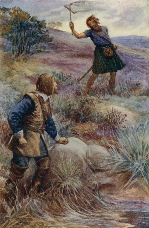 James Graham, Montrose márkija, a skót királypárti parancsnok hírt kapott az ír csapatok inváziójáról Skóciában, 1644 alkotó: Alfred Wallis Mills