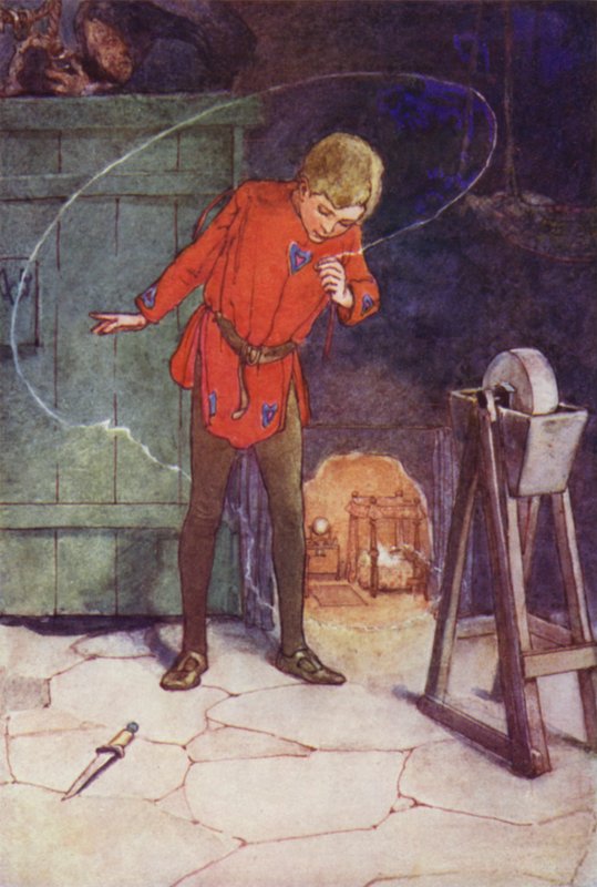Meglátta Tinker Bellt a poharában (színes litó) alkotó: Alice Bolingbroke (after) Woodward