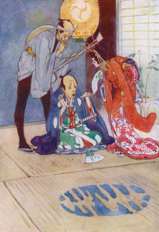 Illusztráció A Mikado története című filmhez (színes litó) alkotó: Alice Bolingbroke (after) Woodward