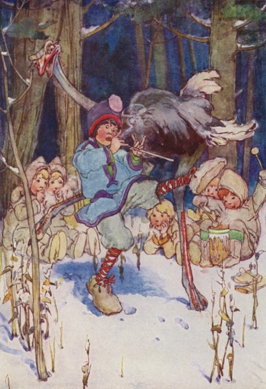 Kissé vidáman táncolt egy struccal (színes litó) alkotó: Alice Bolingbroke (after) Woodward