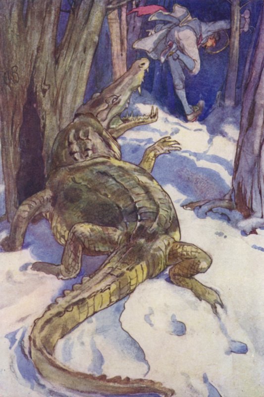 "A krokodil! a krokodil!" (színes litó) alkotó: Alice Bolingbroke (after) Woodward