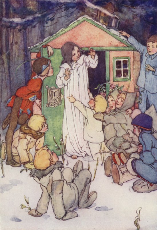 Az elveszett fiúk letérdeltek előtte (színes litó) alkotó: Alice Bolingbroke (after) Woodward