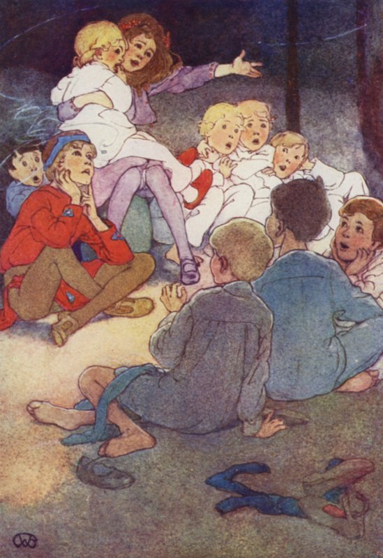 Wendy elmondta a történetét (színes litó) alkotó: Alice Bolingbroke (after) Woodward