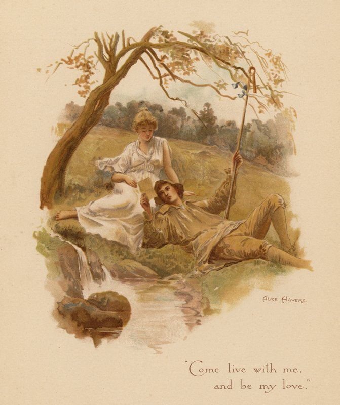 Régi szerelmes dalok: "(színes litográfia) alkotó: Alice Havers