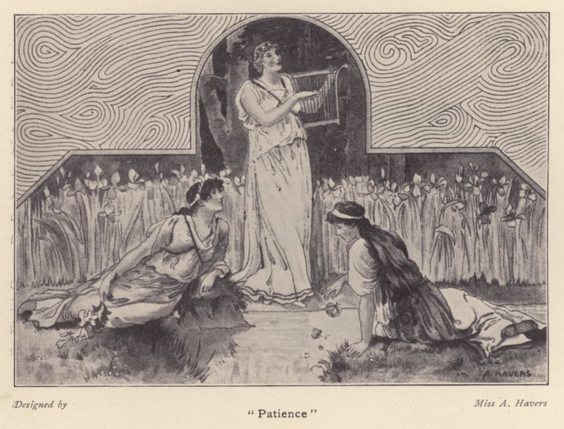 "Türelem" (litho) alkotó: Alice Havers
