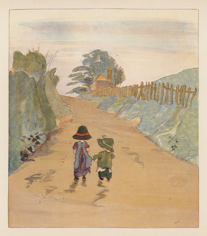Cigánygyerekek (színes litográfia) alkotó: Alice Maud Beddington