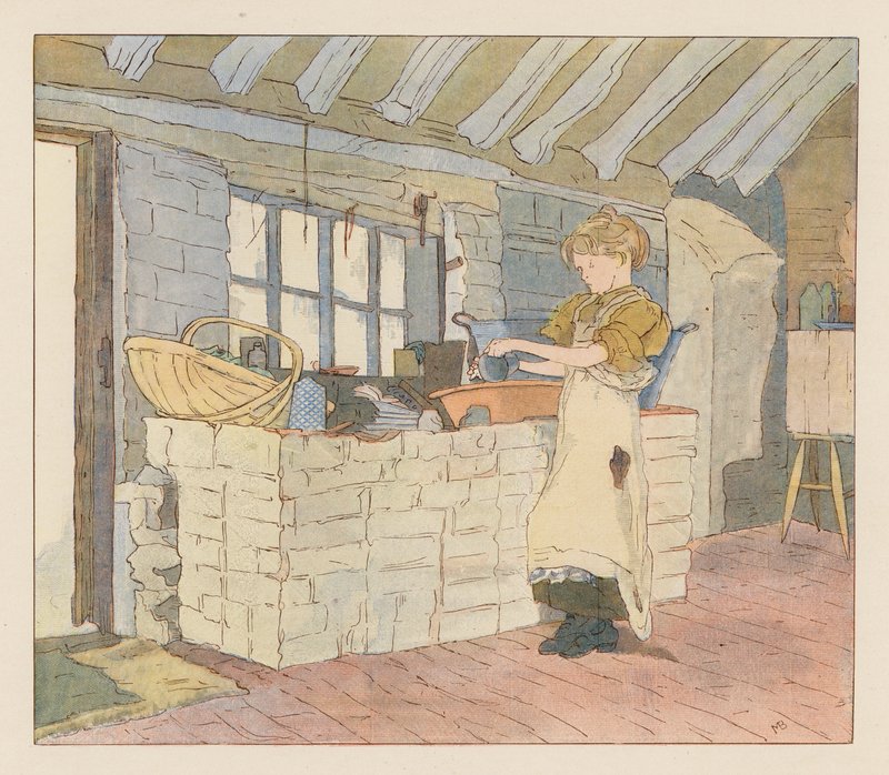 "Lehetett volna" (színes litográfia) alkotó: Alice Maud Beddington