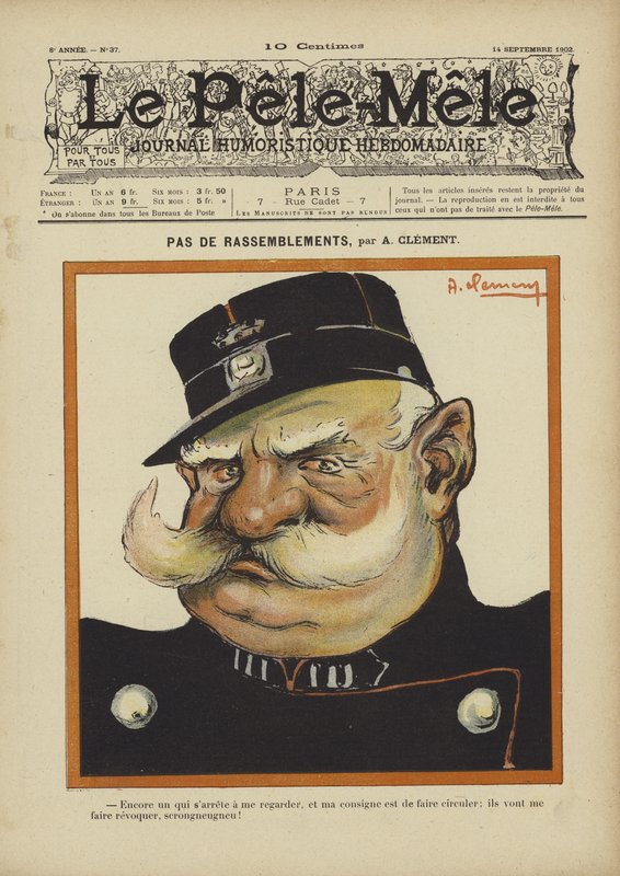 Nincsenek összejövetelek. Illusztráció: Le Pele-Mele, 1902 alkotó: Aline Clement