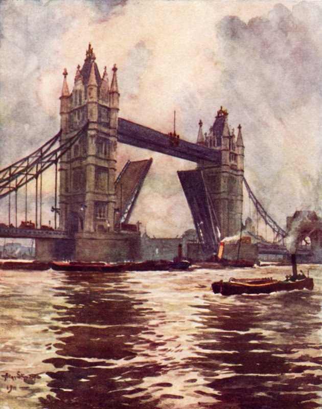 A Tower Bridge (színes litó) alkotó: Allan (after) Stewart