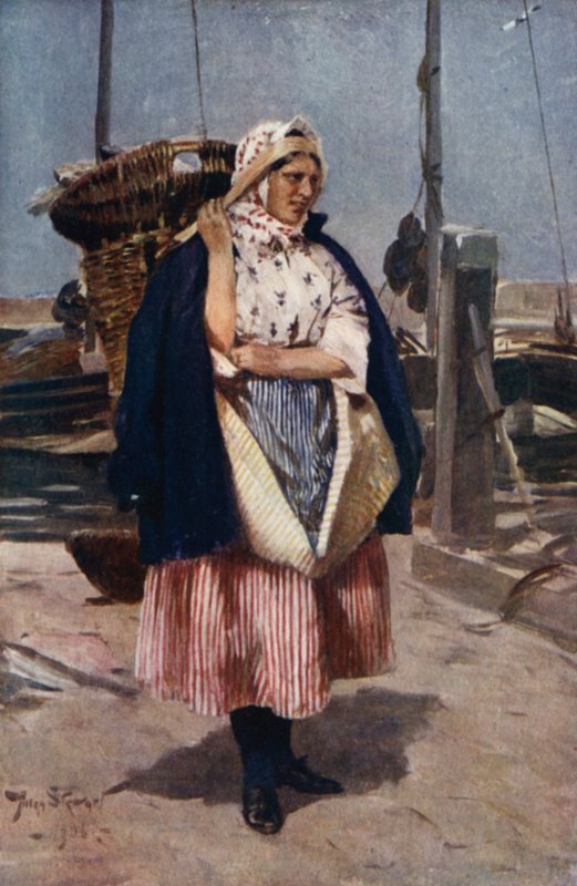 Egy Newhaven Fishwife (színes litó) alkotó: Allan Stewart