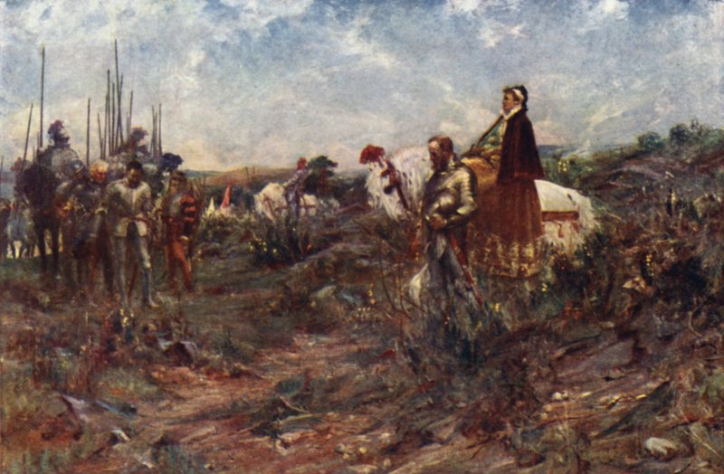 Queen Mary a Carberry Hillben (színes litó) alkotó: Allan Stewart