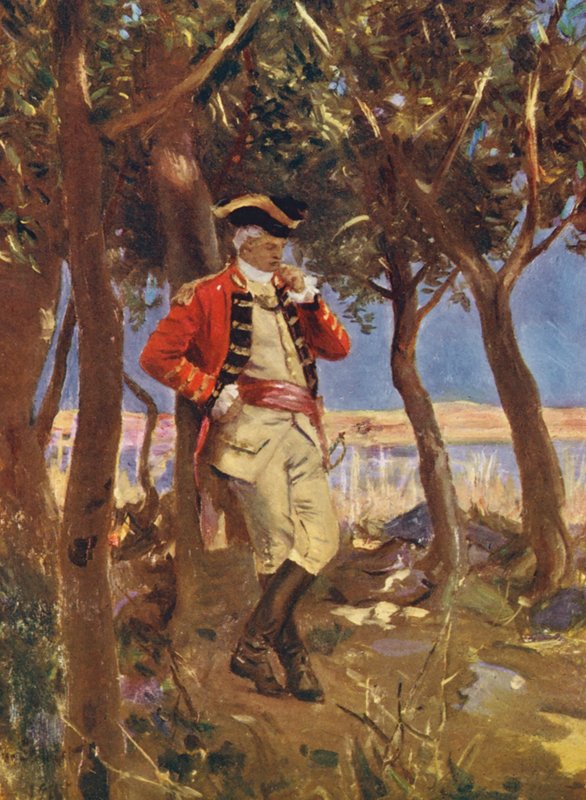 Harcolni vagy nem harcolni, Clive magányos elmélkedései a plasseyi csata előtt (színes lithó) alkotó: Allan Stewart