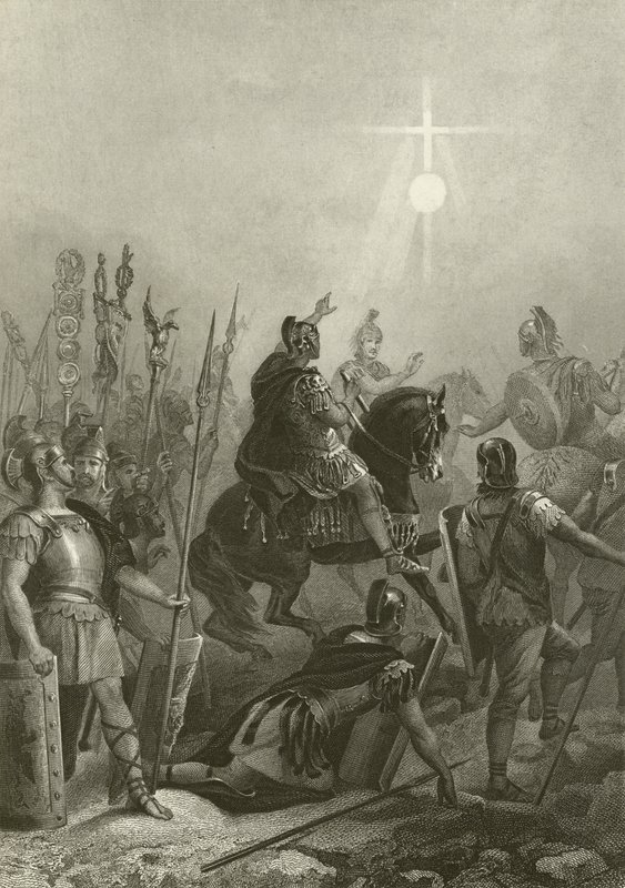 Konstantin császár megtérése, 312 alkotó: Alonzo Chappel