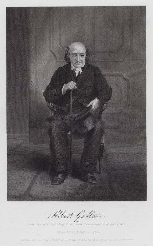 Albert Gallatin (metszet) alkotó: Alonzo (after) Chappel