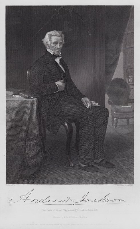 Andrew Jackson (metszet) alkotó: Alonzo (after) Chappel