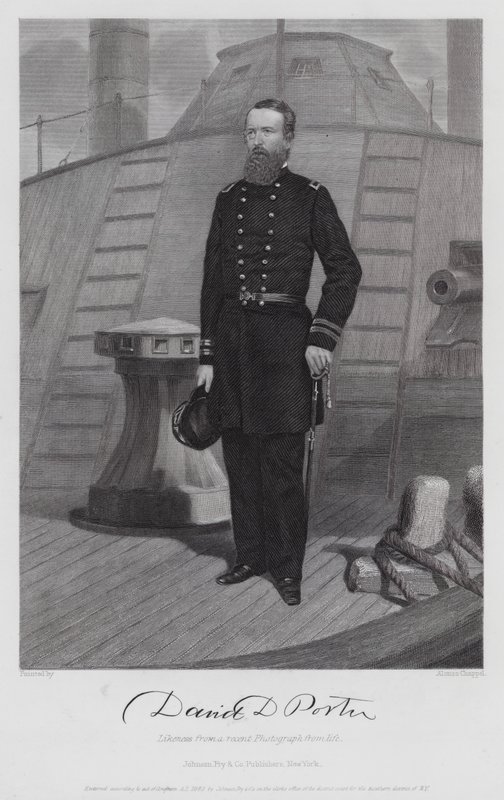 David D Porter (metszet) alkotó: Alonzo (after) Chappel