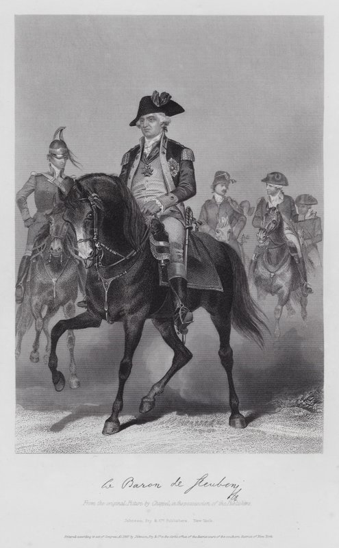 Frederick William Von Steuben (metszet) alkotó: Alonzo (after) Chappel