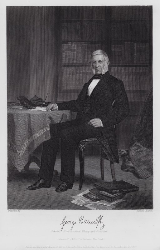 George Bancroft (metszet) alkotó: Alonzo (after) Chappel